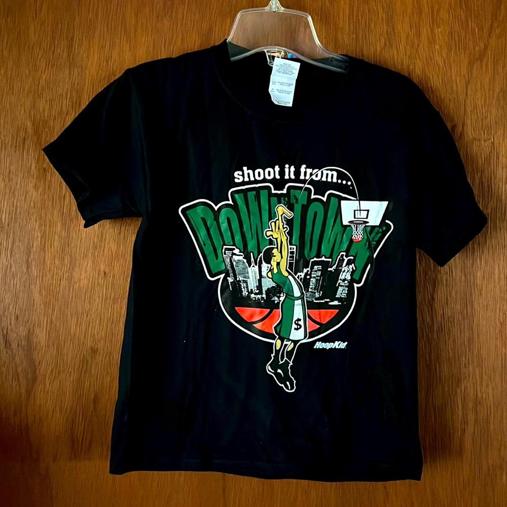 Hoop Kid S/S Youth Basketball Theme Tee